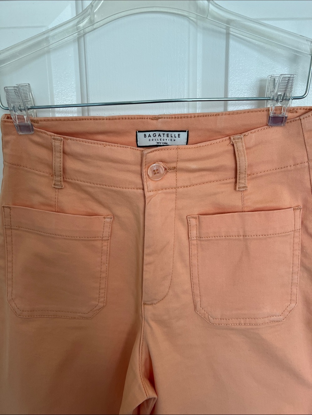 Bagatelle Collection Peach Cropped Wide-Leg Pants - Picture 2 of 7